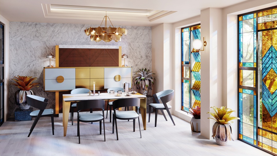 Màu sắc thường thấy trong Phong cách thiết kế Art Deco