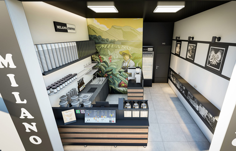 Nhượng quyền cafe Milano Coffee KIOSK